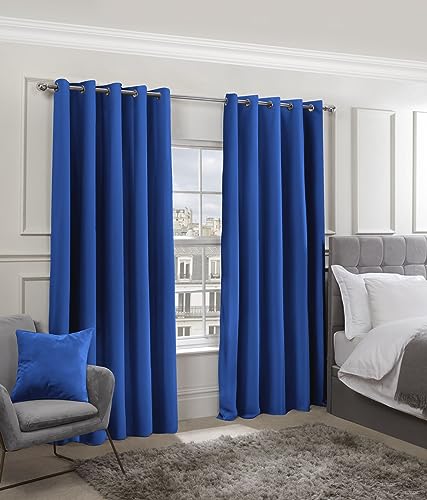 Emma Barclay Vorhänge mit Ösen, Polyester, blau, W 66" x L 72" (2 Panels) von Emma Barclay