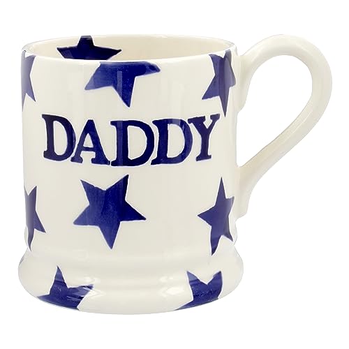 Emma Bridgewater große Tasse 1/2 Pint, Keramik Kaffeetasse groß - Steingut Tasse, Cappuccino, Latte, Kaffee, Teetasse - Schöne Tassen, Geburtstagsgeschenk - Kaffeebecher Sterne Daddy von Emma Bridgewater