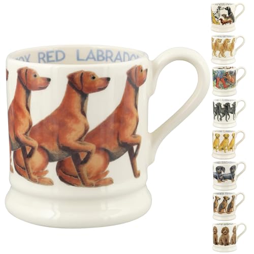 Emma Bridgewater große Tasse 1/2 Pint, Keramik Kaffeetasse groß - Steingut Tasse, Cappuccino, Latte, Kaffee, Teetasse - Schöne Tassen, Geburtstagsgeschenk - Kaffeebecher Fox Red Labrador von Emma Bridgewater