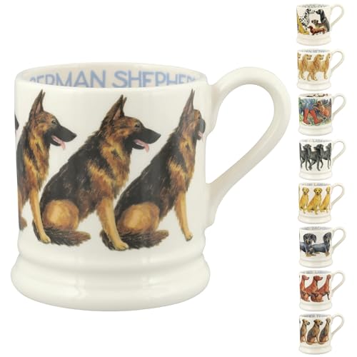 Emma Bridgewater große Tasse 1/2 Pint, Keramik Kaffeetasse groß - Steingut Tasse, Cappuccino, Latte, Kaffee, Teetasse - Schöne Tassen, Geburtstagsgeschenk - Kaffeebecher Deutscher Schäferhund von Emma Bridgewater