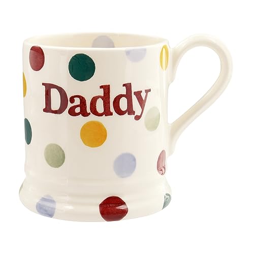 Emma Bridgewater große Tasse 1/2 Pint, Keramik Kaffeetasse groß - Steingut Tasse, Cappuccino, Latte, Kaffee, Teetasse - Schöne Tassen, Geburtstagsgeschenk - Kaffeebecher Gepunktet Daddy von Emma Bridgewater