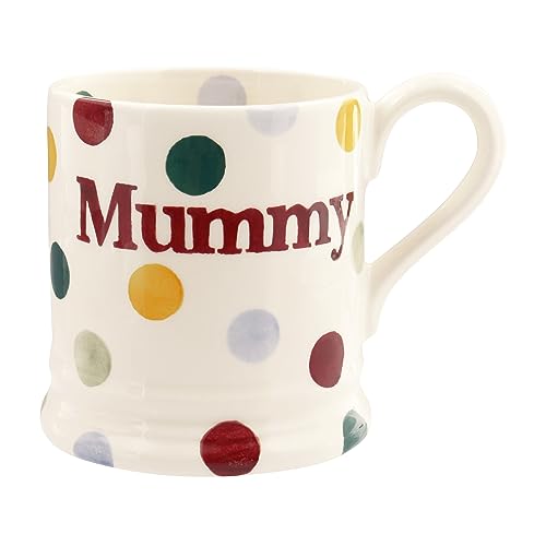 Emma Bridgewater große Tasse 1/2 Pint, Keramik Kaffeetasse groß - Steingut Tasse, Cappuccino, Latte, Kaffee, Teetasse - Schöne Tassen, Geburtstagsgeschenk - Kaffeebecher Gepunktet Mummy von Emma Bridgewater