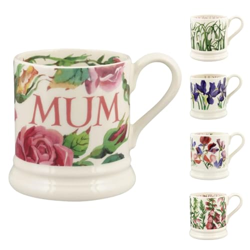 Emma Bridgewater große Tasse 1/2 Pint, Keramik Kaffeetasse groß - Steingut Tasse, Cappuccino, Latte, Kaffee, Teetasse - Schöne Tassen, Geburtstagsgeschenk - Kaffeebecher Rosen Mum von Emma Bridgewater