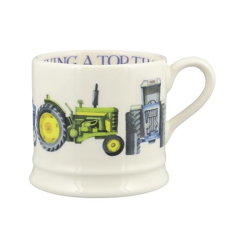 Emma Bridgewater kleine Tasse 175ml, Keramik Kaffeetasse groß - Steingut Tasse, Cappuccino, Latte, Kaffee, Teetasse - Schöne Tassen, Geburtstagsgeschenk - Kaffeebecher Traktoren von Emma Bridgewater