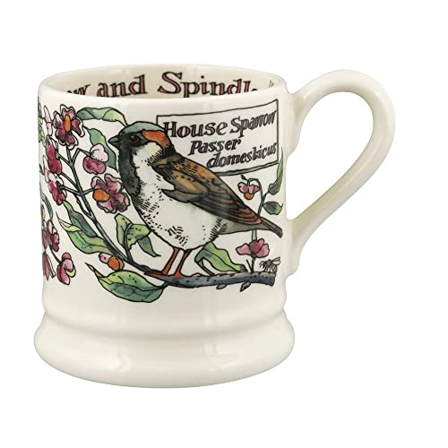 Emma Bridgewater Birds in The Hedgerow Spindle & House Sparrow 1/2 Pint Tasse von Emma Bridgewater