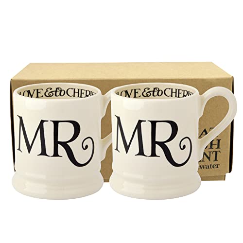 Emma Bridgewater Black Toast 'Mr & Mr' Set of 2 1/2 Pint Mugs (Boxed) von Emma Bridgewater