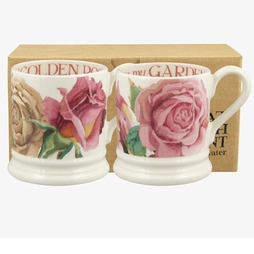 Emma Bridgewater Tassen Set, 2 Stück, große Tasse 1/2 Pint, Steingut Keramik Kaffeetasse - Steingut Tasse, Cappuccino, Latte, Kaffee - Schöne Tassen, Geburtstagsgeschenk - Kaffeebecher Rosen Emma Bridgewater Tassen Set, 2 Stück, große Tasse 1/2 Pint, Steingut Keramik Kaffeetasse - Steingut Tasse, Cappuccino, Latte, Kaffee - Schöne Tassen, Geburtstagsgeschenk - Kaffeebecher Rosen von Emma Bridgewater