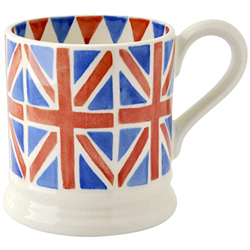 Emma Bridgewater große Tasse 1/2 Pint, Keramik Kaffeetasse groß - Steingut Tasse, Cappuccino, Latte, Kaffee, Teetasse - Schöne Tassen, Geburtstagsgeschenk - Kaffeebecher Union Jack von Emma Bridgewater