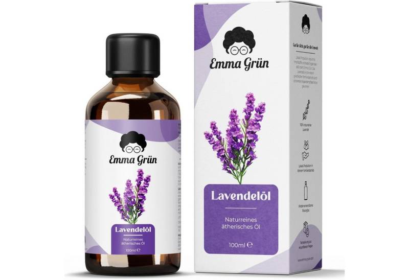 Emma Grün Duftöl Lavendel, ätherisches, natürliches Essential Oil (1x, 2x oder 5x 100 ml), Hochwertige Qualität, vielseitig verwendbar von Emma Grün