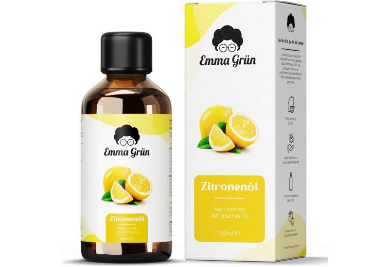 Emma Grün Duftöl Zitrone 100ml, ätherisch – fruchtig & frisch (Varianten-Set), Naturrein, ohne Zusätze von Emma Grün