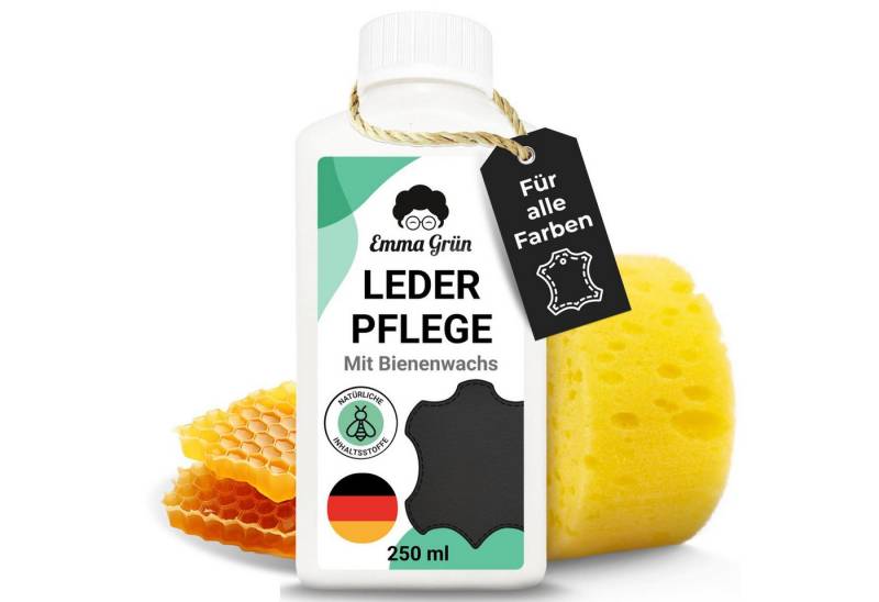 Emma Grün Reiniger & Lotion mit Bienenwachs Lederpflegeset, pflegt Sofas, Schuhe & Jacken ohne zu fetten, 100% Made in Germany von Emma Grün
