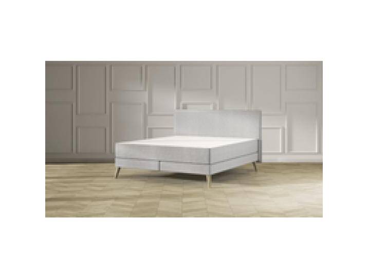 Emma Elite Boxspringbett Comfort - Hellgrau - 180x200 cm - Kopfteil Kissen - Natur Füße Emma Elite Boxspringbett Comfort - Hellgrau - 180x200 cm - Kopfteil Kissen - Natur Füße von Emma
