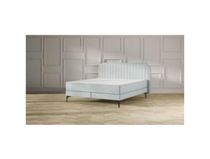 Emma Elite Boxspringbett Komfort V2 – Mint - 200x200 cm - Kopfteil Streifen - Metallfüße von Emma