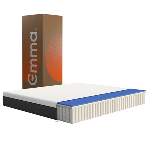 Emma Hybrid II Matratze 180x200 cm, 25 cm Höhe - Memoryschaum und Federkernmatratze mit Taschenfedern, Mittelweich H2, 5 Zonen Unterstützung, Druckentlastend und Atmungsaktiv, Waschbarer Bezug Emma Hybrid II Matratze 180x200 cm, 25 cm Höhe - Memoryschaum und Federkernmatratze mit Taschenfedern, Mittelweich H2, 5 Zonen Unterstützung, Druckentlastend und Atmungsaktiv, Waschbarer Bezug von Emma