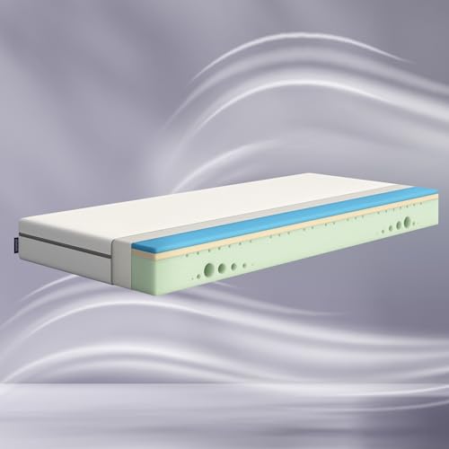 Emma One+ Matratze 100x200 H2 Mittelfest – Kühlende & atmungsaktive 3-Zonen-Schaummatratze – Ergonomisch, Klimaregulierend & Waschbarer Bezug – Für alle Schlafpositionen geeignet von Emma