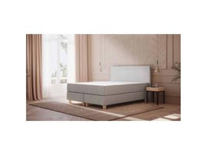 Emma Original Boxspringbett Komfort 200x200 cm - hellgrau - Füße Holz - Kopfteil klassisch Emma Original Boxspringbett Komfort 200x200 cm - hellgrau - Füße Holz - Kopfteil klassisch von Emma