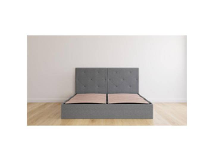 Emma Premium Stauraumbett 140x200 V2 - dunkelgrau - Kopfteil gesteppt von Emma