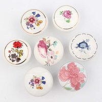 Floral Knäufe - Schubladenknäufe Keramik Küchenschrank Tischknöpfe Kommode 6 Styles Erhältlich Er062Y von EmmaDIYFU