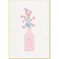 Whisky Flasche Risograph A4 Druck Und Wandkunst | Bar-Kunst Poster von EmmaMakeStudio