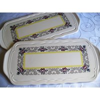 Keramikplatte, Kuchenplatte, Grünstadt Keramikplatte, Kuchenplatte, Grünstadt von EmmaRosesVintage