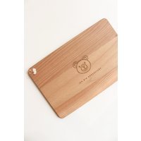 Frühstücksbrett "Ich Bin Bärenstark" Mit Bärenmotiv - Personalisiert Geschenk Zur Einschulung & Schultütenfüllung Aus Holz von EmmaWulfersStudio