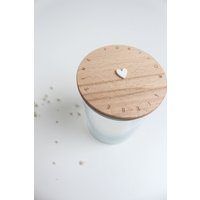 Keksdose Mit Holzdeckel | Eine Portion Liebe Keksglas Vorratsglas Geldgeschenk Hochzeit von EmmaWulfersStudio
