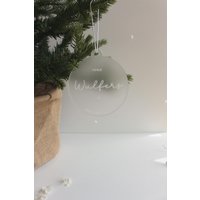 Personalisierter Familien-Weihnachtsanhänger Aus Acryl - Gravur Mit Familiennamen, Perfekte Weihnachtsbaumdeko & Geschenkidee von EmmaWulfersStudio