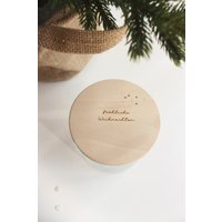 Vorratsglas Mit Graviertem Holzdeckel "Fröhliche Weihnachten' - Perfekt Als Weihnachts- Oder Nikolausgeschenk | Keksdose Für Plätzchen von EmmaWulfersStudio
