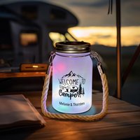 Solarlampe Im Einmachglas Personalisiert - Perfekt Für Wohnwagen Und Campingplatz Solarlampe Im Einmachglas Personalisiert - Perfekt Für Wohnwagen Und Campingplatz von EmmasSummer