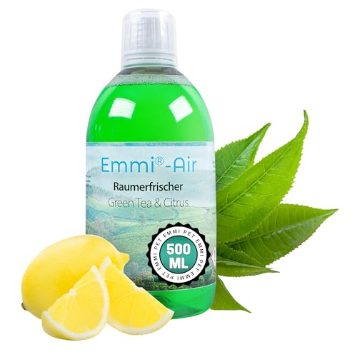 Emmi Air Raumerfrischer Citrus & Green Tea – Wasserlöslicher Raumduft für Luftreiniger & Luftbefeuchter – Aromatisch & Erfrischend – Raumduft Nachfüllflasche für Air Purifier & Lufterfrischer – 500 ml von Emmi-dent