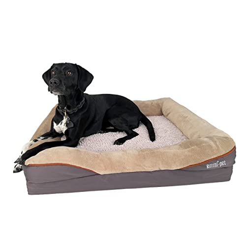 Emmi-pet Orthopädisches Hundebett für kleine Hunde – 68x51x15cm – Kuscheliges & waschbares Hundesofa – Weiches Hundebett – rutschfest, langlebig & atmungsaktiv mit Nackenrolle – Für kleine Hunde Emmi-pet Orthopädisches Hundebett für kleine Hunde – 68x51x15cm – Kuscheliges & waschbares Hundesofa – Weiches Hundebett – rutschfest, langlebig & atmungsaktiv mit Nackenrolle – Für kleine Hunde von Emmi-pet