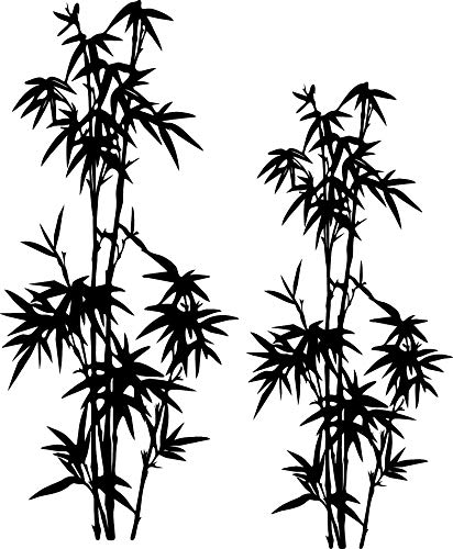 EmmiJules Wandtattoo Bambus (80cm x 80cm) - Made in Germany - in verschiedenen Größen - Wohnzimmer Schlafzimmer Steine Blätter Schilf Wandaufkleber Wandsticker von EmmiJules