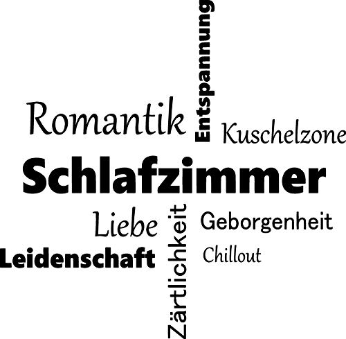 EmmiJules Wandtattoo Schriftzug Sprüche Zitate (90cm x 90cm) - Made in Germany - in verschiedenen Größen und Farben - Spruch groß Familie Schlafzimmer Wohnzimmer Wandaufkleber Wandsticker von EmmiJules