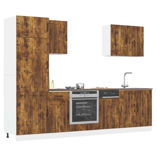 Emmtore 12-TLG. Küchenschrank-Set Holzwerkstoff, Küchenzeile Einbauküche, Schrank-Set, Unterschrank, Küchenschrank, Hängeschrank,Räuchereiche Emmtore 12-TLG. Küchenschrank-Set Holzwerkstoff, Küchenzeile Einbauküche, Schrank-Set, Unterschrank, Küchenschrank, Hängeschrank,Räuchereiche von Emmtore