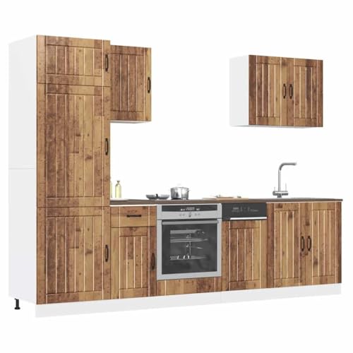 Emmtore 14-TLG. Küchenschrank-Set Holzwerkstoff, Küchenzeile Einbauküche, Schrank-Set, Unterschrank, Küchenschrank, Hängeschrank,Altholz Emmtore 14-TLG. Küchenschrank-Set Holzwerkstoff, Küchenzeile Einbauküche, Schrank-Set, Unterschrank, Küchenschrank, Hängeschrank,Altholz von Emmtore