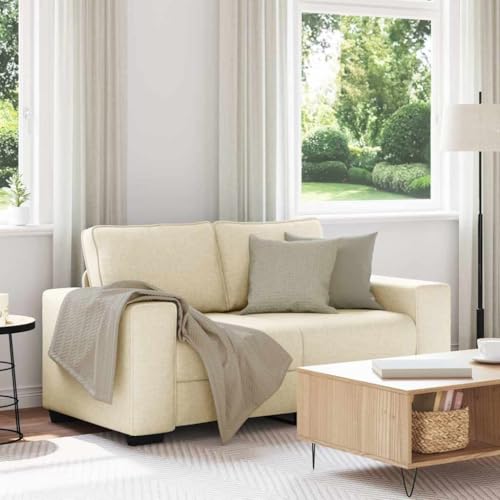 Emmtore 2 Sitzer Sofa Stoff, Sofa, Sofa 2 Sitzer, Stoffsofa, Couch, Zweisitzer Sofa,Stoff Creme,120 cm von Emmtore