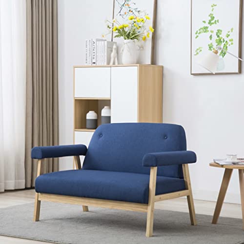 Emmtore 2-Sitzer-Sofa Stoff Blau Emmtore 2-Sitzer-Sofa Stoff Blau von Emmtore