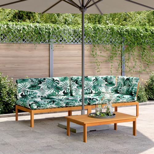 Emmtore 3-TLG. Garten-Sofagarnitur aus Paletten mit Kissen Akazienholz Gartensofa aus Holzpaletten, Lounge Set Modular, Gartenbank Gartentisch Gartenmöbel, Massivholz Akazie von Emmtore