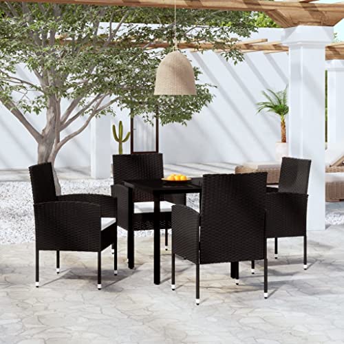 Emmtore 4-TLG. Garten-Essgruppe Schwarz 80 cm Tischlänge Gartenmöbel Gartengarnitur Sitzgruppe Sitzgarnitur Gartenset Gartentisch Esstisch Gartenstuhl Tisch Stühle Schwarz Emmtore 4-TLG. Garten-Essgruppe Schwarz 80 cm Tischlänge Gartenmöbel Gartengarnitur Sitzgruppe Sitzgarnitur Gartenset Gartentisch Esstisch Gartenstuhl Tisch Stühle Schwarz von Emmtore