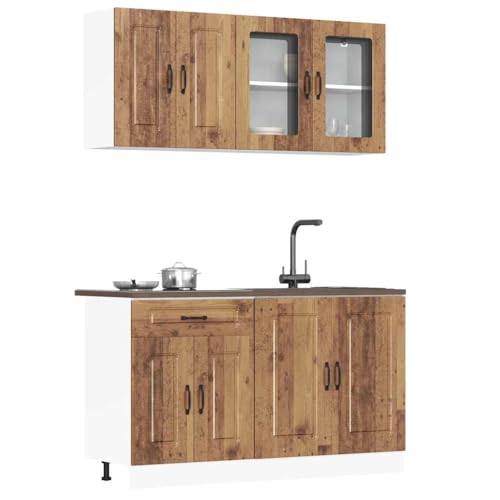 Emmtore 4-TLG. Küchenschrank-Set Holzwerkstoff, Küchenzeile Einbauküche,Schrank-Set,Unterschrank, Küchenschrank,Hängeschrank,Altholz Emmtore 4-TLG. Küchenschrank-Set Holzwerkstoff, Küchenzeile Einbauküche,Schrank-Set,Unterschrank, Küchenschrank,Hängeschrank,Altholz von Emmtore