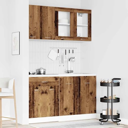 Emmtore 4-TLG. Küchenschrank-Set Lyon Holzwerkstoff,Küchenzeile Küchenschrank Einbauküche Küchenblock Hängeschrank Spülenunterschrank Altholz Emmtore 4-TLG. Küchenschrank-Set Lyon Holzwerkstoff,Küchenzeile Küchenschrank Einbauküche Küchenblock Hängeschrank Spülenunterschrank Altholz von Emmtore