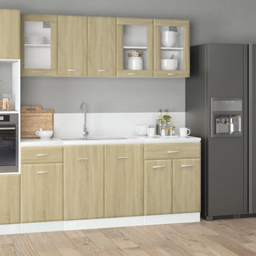 Emmtore 4-TLG. Küchenschrank-Set Lyon Holzwerkstoff,Küchenzeile Küchenschrank Einbauküche Küchenblock Hängeschrank Spülenunterschrank Sonoma Eiche Emmtore 4-TLG. Küchenschrank-Set Lyon Holzwerkstoff,Küchenzeile Küchenschrank Einbauküche Küchenblock Hängeschrank Spülenunterschrank Sonoma Eiche von Emmtore