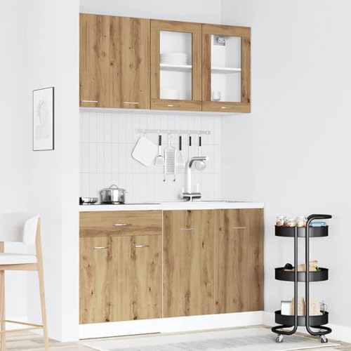 Emmtore 4-TLG. Küchenschrank-Set Lyon Holzwerkstoff,Küchenzeile Küchenschrank Einbauküche Küchenblock Hängeschrank Spülenunterschrank artisian Oak Emmtore 4-TLG. Küchenschrank-Set Lyon Holzwerkstoff,Küchenzeile Küchenschrank Einbauküche Küchenblock Hängeschrank Spülenunterschrank artisian Oak von Emmtore