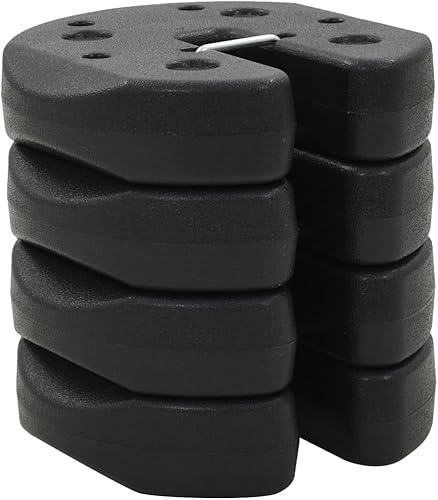 Emmtore 4 x Gazebo Weights Tent Weights Party Tent Bracket Tent Feet Weight for Gazebos Black 220 x 50 mm Concrete von Emmtore