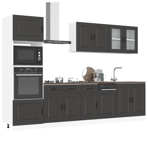 Emmtore 7-TLG. Küchenschrank-Set, Küchenzeile Einbauküche, Schrank-Set, Unterschrank, Küchenschrank, Hängeschrank,Schwarz Emmtore 7-TLG. Küchenschrank-Set, Küchenzeile Einbauküche, Schrank-Set, Unterschrank, Küchenschrank, Hängeschrank,Schwarz von Emmtore