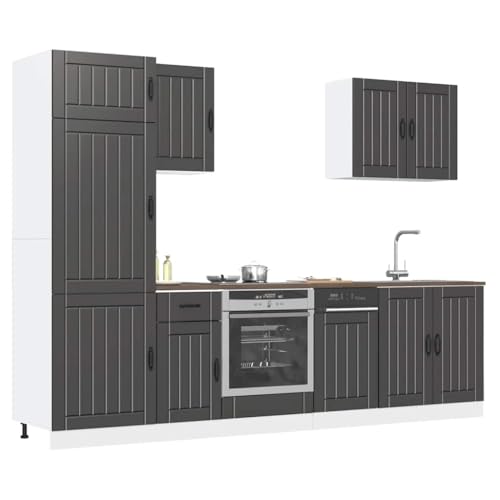 Emmtore 7-TLG. Küchenschrank-Set Holzwerkstoff, Küchenzeile Einbauküche, Schrank-Set, Unterschrank, Küchenschrank, Hängeschrank,Schwarz Emmtore 7-TLG. Küchenschrank-Set Holzwerkstoff, Küchenzeile Einbauküche, Schrank-Set, Unterschrank, Küchenschrank, Hängeschrank,Schwarz von Emmtore