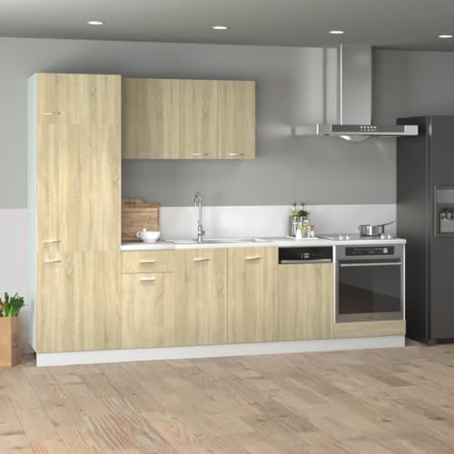 Emmtore 7-TLG. Küchenschrank-Set Lyon Sonoma-Eiche Holzwerkstoff von Emmtore