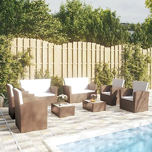 Emmtore 8-TLG. Garten-Lounge-Set mit Kissen Poly Rattan Gartenmöbel Sitzgruppe Rattanmöbel Sitzgarnitur Lounge Sofa Gartensofa Gartenset Sofagarnitur Braun Emmtore 8-TLG. Garten-Lounge-Set mit Kissen Poly Rattan Gartenmöbel Sitzgruppe Rattanmöbel Sitzgarnitur Lounge Sofa Gartensofa Gartenset Sofagarnitur Braun von Emmtore