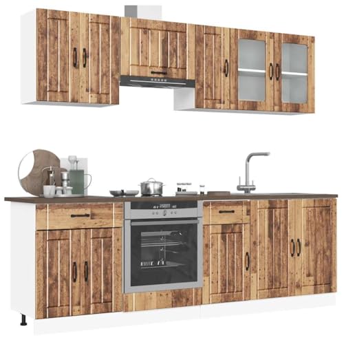 Emmtore 8-TLG. Küchenschrank-Set Kalmar Holzwerkstoff, Küchenzeile Einbauküche, Schrank-Set, Unterschrank, Küchenschrank, Hängeschrank,Altholz Emmtore 8-TLG. Küchenschrank-Set Kalmar Holzwerkstoff, Küchenzeile Einbauküche, Schrank-Set, Unterschrank, Küchenschrank, Hängeschrank,Altholz von Emmtore