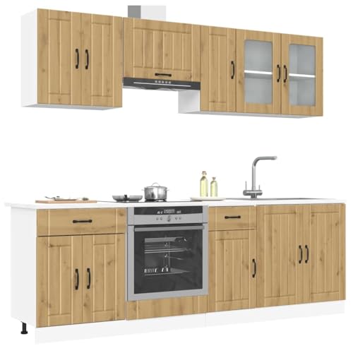 Emmtore 8-TLG. Küchenschrank-Set Kalmar Holzwerkstoff, Küchenzeile Einbauküche, Schrank-Set, Unterschrank, Küchenschrank, Hängeschrank,Eiche handwerklich Emmtore 8-TLG. Küchenschrank-Set Kalmar Holzwerkstoff, Küchenzeile Einbauküche, Schrank-Set, Unterschrank, Küchenschrank, Hängeschrank,Eiche handwerklich von Emmtore